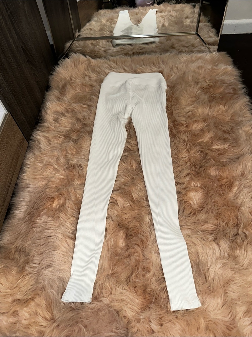 Year Of Ours White Ribbed High Waisted Leggings sz XS - Picture 5 of 6
